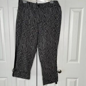 Royalty for Me Cotton Pant or Capri Women's Large Stretch Waist Band Wild EUC